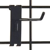 Gridwall hook 6" long - 1/4" wire–black