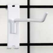 Gridwall hook 6" long - 1/4" wire white
