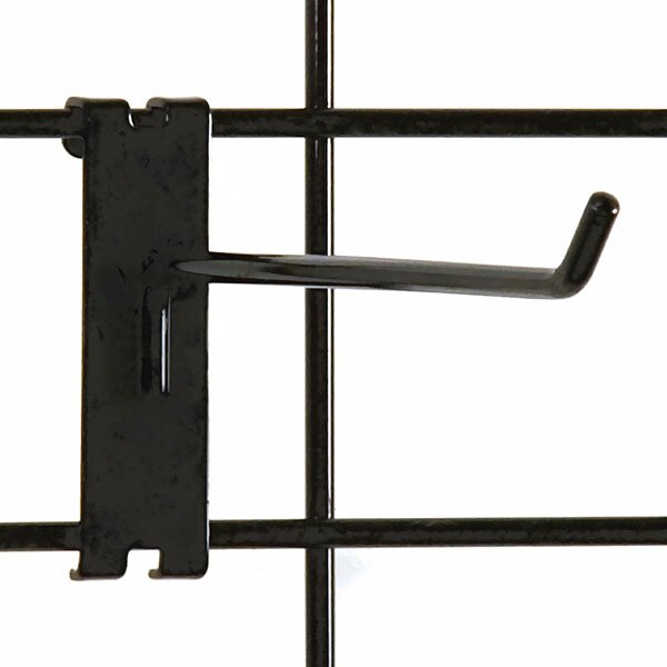 Gridwall hook 8" long 1/4" wire black
