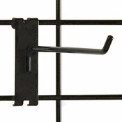 Gridwall hook 8" long - 1/4" wire black