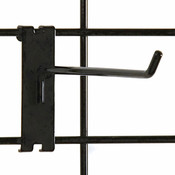 Gridwall hook 8" long - 1/4" wire black