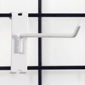 Gridwall hook 8" long - 1/4" wire white