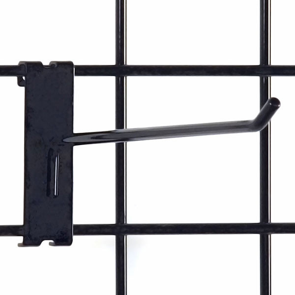 Gridwall hook 10" long - 1/4" wire–black