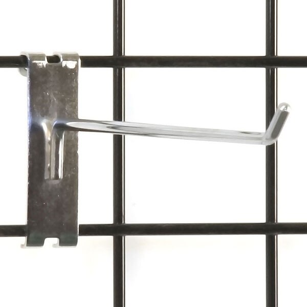 Gridwall hook 10" long 1/4" wirechrome