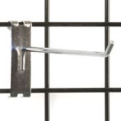 Gridwall hook 10" long - 1/4" wire–chrome
