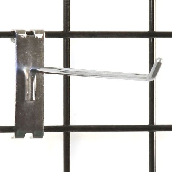 Gridwall hook 10" long - 1/4" wire–chrome