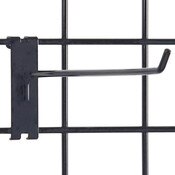 Gridwall hook 12" long - 1/4" wire–black