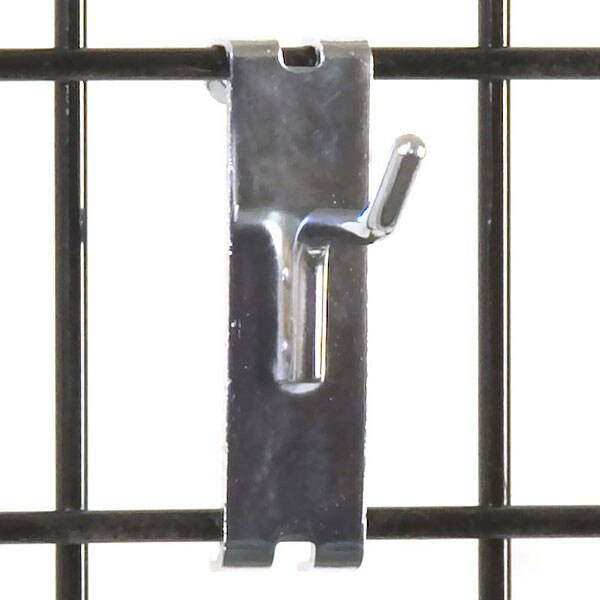 Gridwall hook 2" long - 1/4" wire–chrome