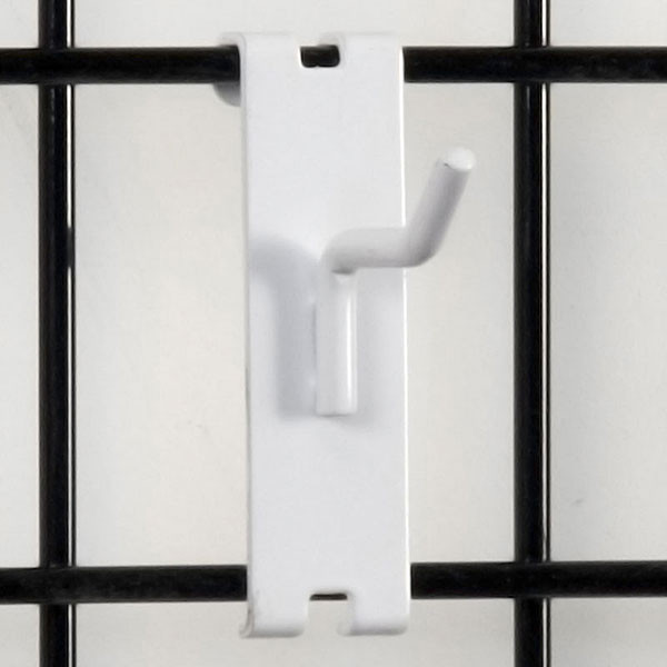 Gridwall hook 2" long - 1/4" wire–white