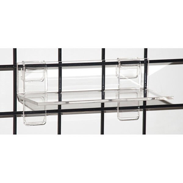 Acrylic grid shelf 9"wx4"dx1/4"thick-clear