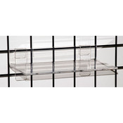 Acrylic grid shelf 12"wx6"dx1/4"thick-clear