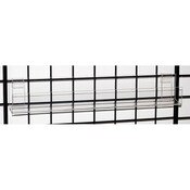 Acrylic grid J-rack 23-1/4" long with open end