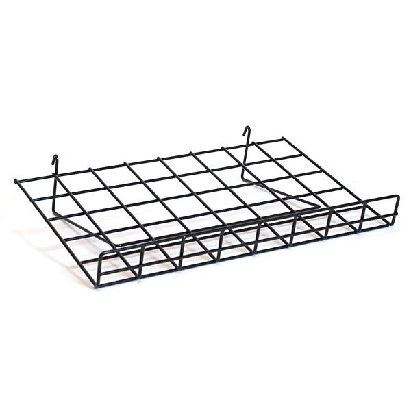 Flat grid shelf 24"w x 15"d-black