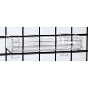 Acrylic grid tray 12"x 4" x 2"h x 3/16" thick-clear