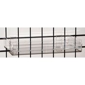 Acrylic grid tray 16"l x 8"w x 2"h x 3/16"t - clear