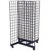 Grid pinwheel unit with 2'w x 4'h grid panels - black
