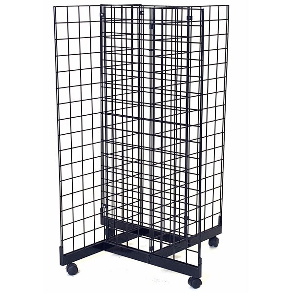 Grid pinwheel unit with 2'w x 4'h grid panels - black