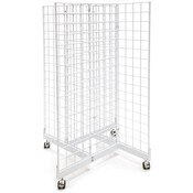 Grid pinwheel unit with 2'w x 4'h grid panels - white