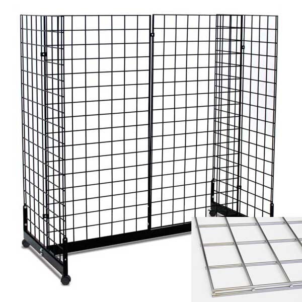 Grid gondola unit 48"l x 24"w x 48"h - chrome