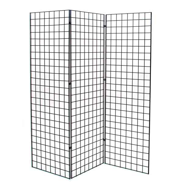 Grid Z unit with three 2'x6' panels - black