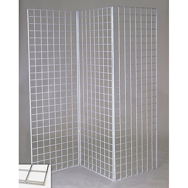Grid Z unit with three 2'x6' panels - chrome
