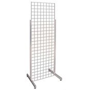 Single Grid Merchandiser with Heavy Duty Legs - Chrome