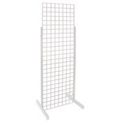 Single Grid Merchandiser with Heavy Duty Legs - White