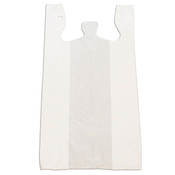 Plastic T-shirt bag high density 12"x24"x6" - white