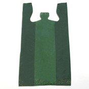 Plastic T-shirt bag high density 12"x7.5"x23" .60 mil thick - green