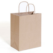Brown kraft shopping bag 8"x5"x10"- 250/case