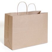 Brown kraft shopping bag 16"x6"x12"- 250/case