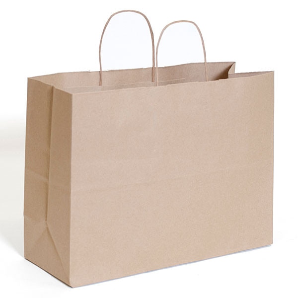 Brown kraft shopping bag 16"x6"x12"- 250/case
