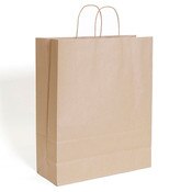 Brown kraft shopping bag 16"x6"x19"- 200/case