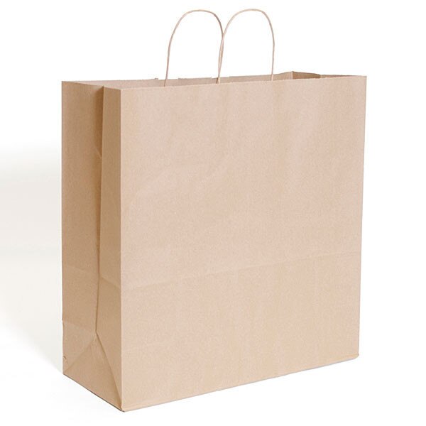 Brown kraft shopping bag 18"x7"x19"- 200/case