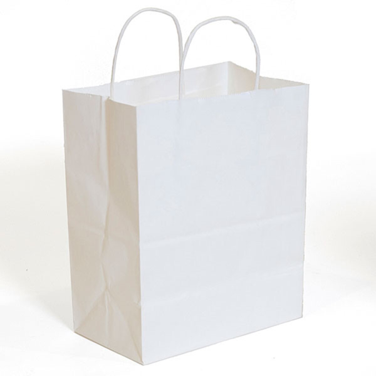 White kraft shopping bag 8"x5"x10"- 250/case