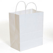 White kraft shopping bag 8"x5"x10"- 250/case