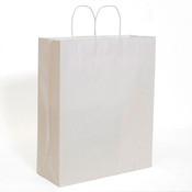 White kraft shopping bag 16"x6"x19"- 200/case
