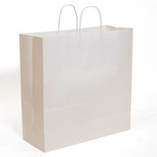 White kraft shopping bag 18"x7"x19"- 200/case