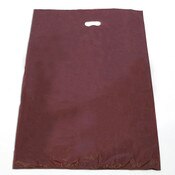 Plastic bag with die cut handles high density 20"x4"x30" burgundy