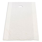 Plastic bag with die cut handles high density 20"x4"x30" white