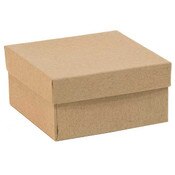 Jewelry box 3-3/4 x 3-3/4 - Kraft