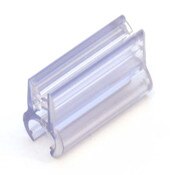 SIGN/TICKET HOLDER 1"LONG CLEAR FITS WIRE .25" DIA