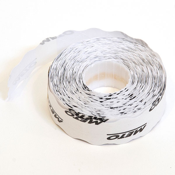 Price labels for double line Meto 1522 gun removable - white