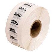 Size Labels Clear Adhesive - Small