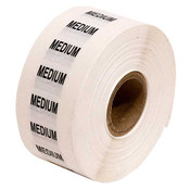 Size Labels Clear Adhesive - Medium