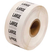 Size Labels Clear Adhesive - Large