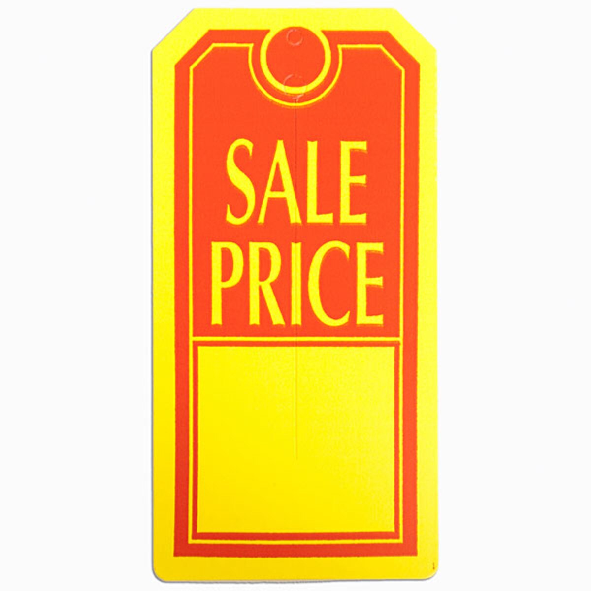 Tag "sale price" red on yellow 1000/box