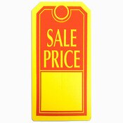 Tag "sale price" red on yellow 1000/box