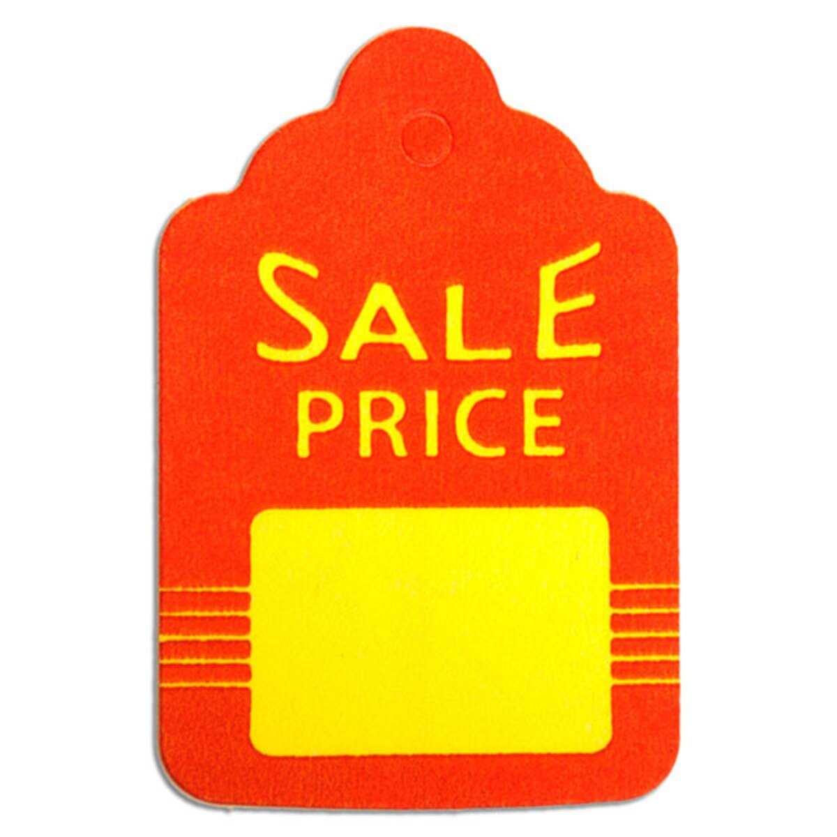 Tag "sale price" 1-1/4"x 1-7/8" - red and yellow no string 1000/box
