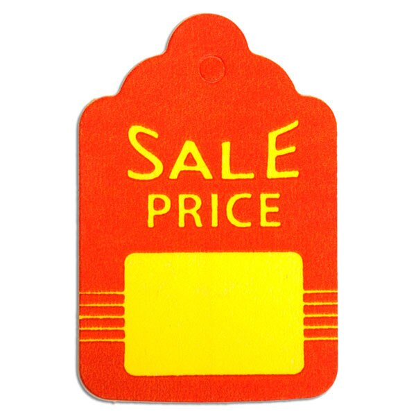 Tag "sale price" 1-1/4"x 1-7/8" - red and yellow no string 1000/box